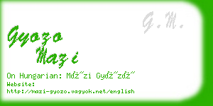 gyozo mazi business card